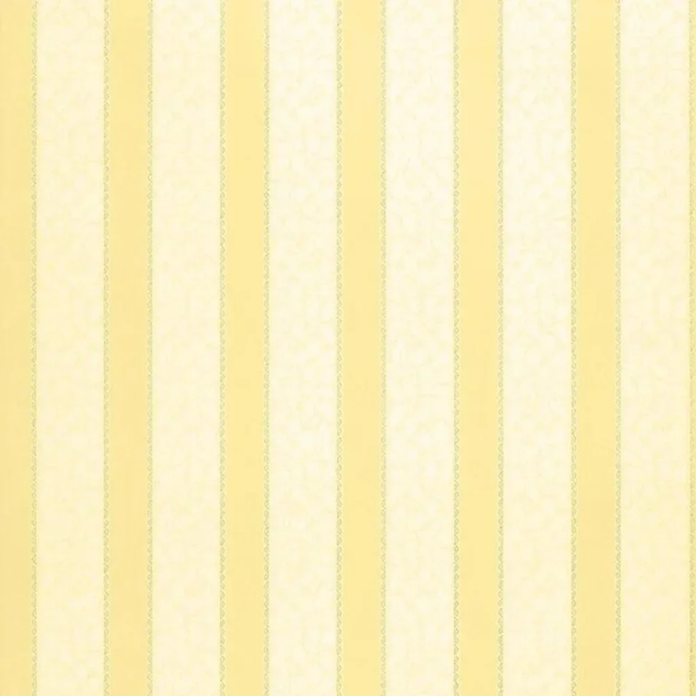 Schumacher Wallpaper 5004430 Wallis Stripe Jonquil Yellow Ivory 27